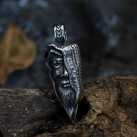 Vintage Long Beard Pendant Necklace for Men