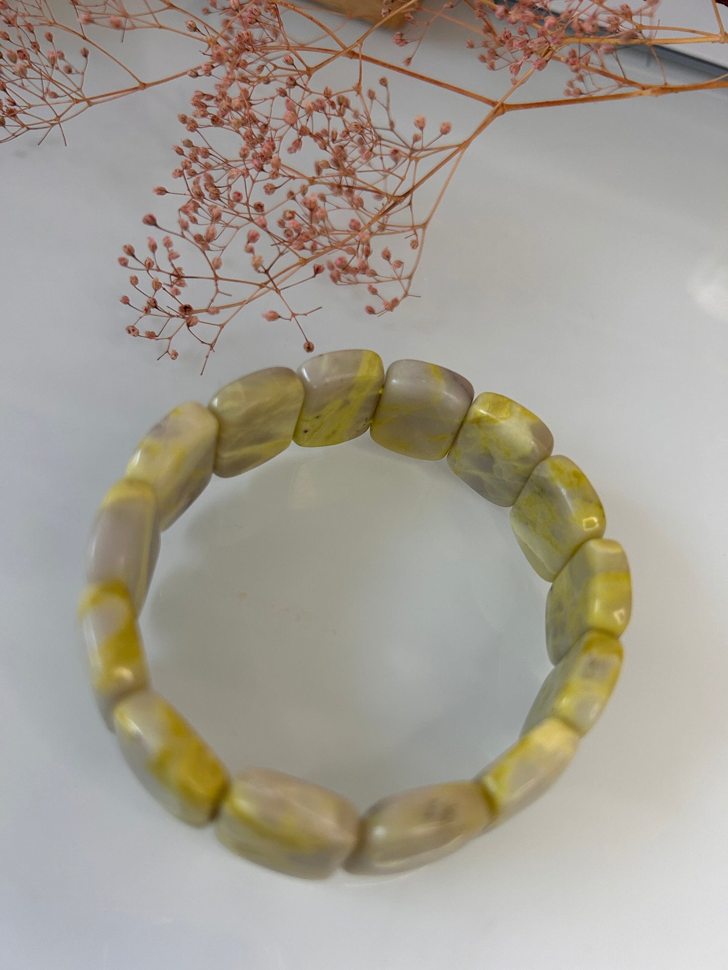 Jade Bloom: Hand-Carved Cauliflower Jade Bangle