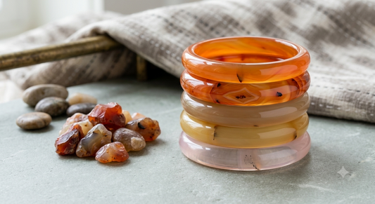 Natural Agate Bangle | Small Size Wrist | Soluna Gemsโข