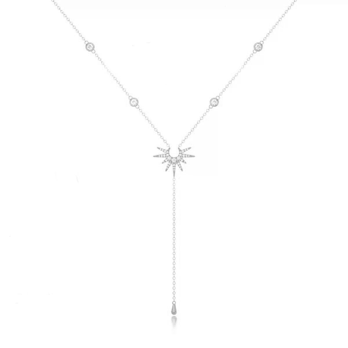 Celestial Starburst Lariat Necklace