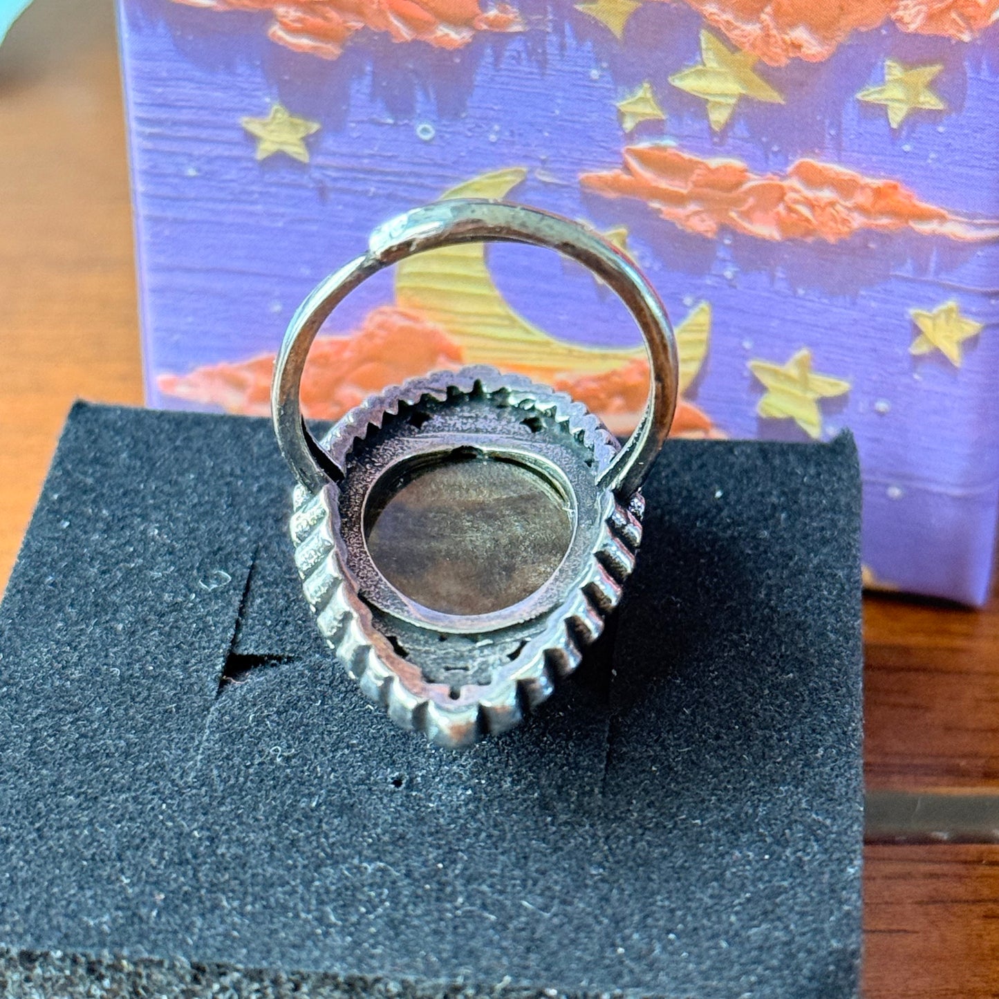 Adjustable Labradorite Stainless Steel Ring