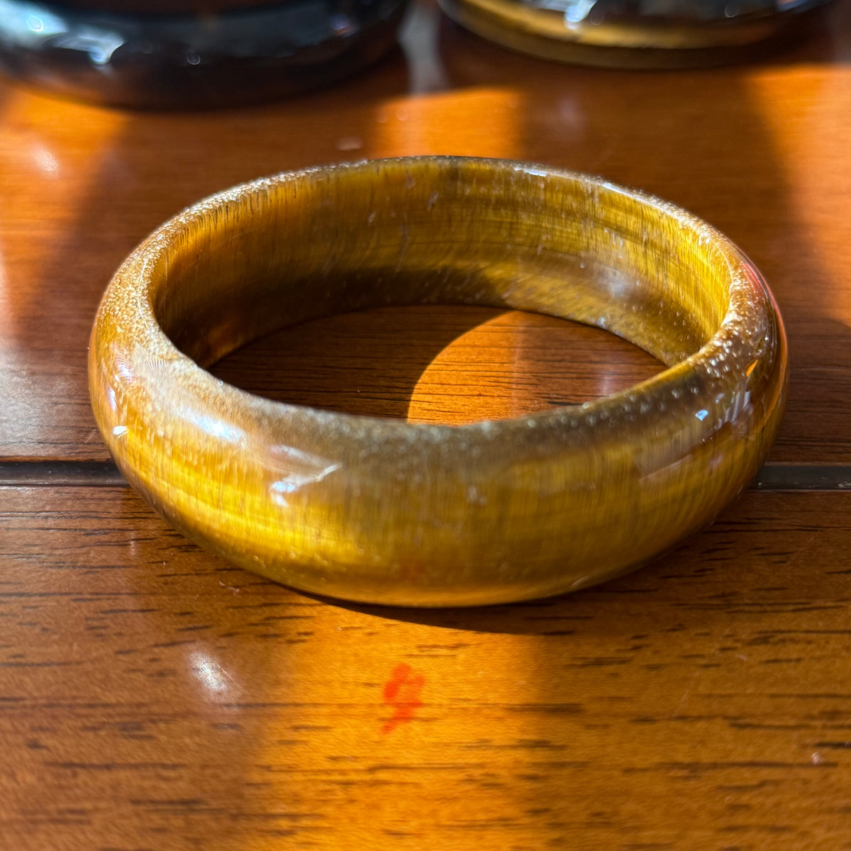 Natural Golden Tiger's Eye Bangle Bracelet