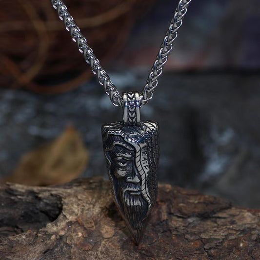 Vintage Long Beard Pendant Necklace for Men