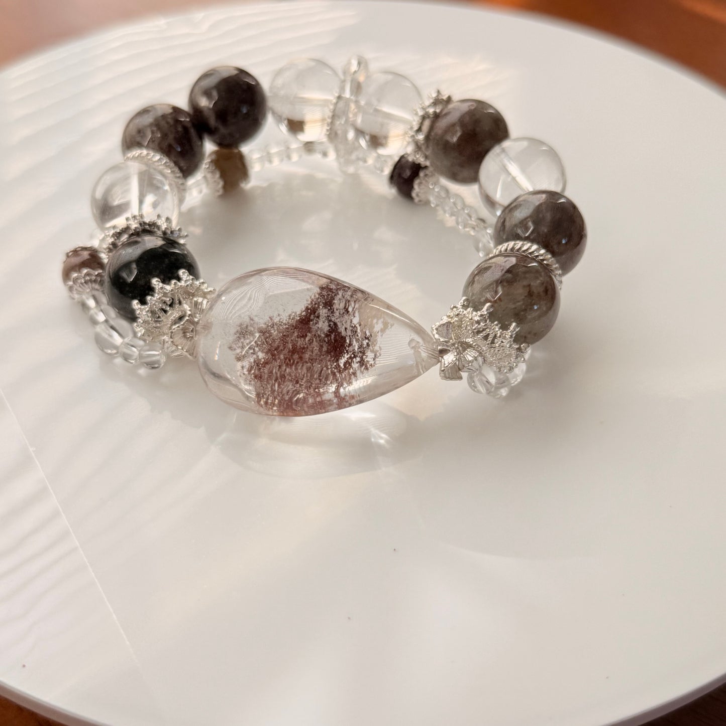 Phantom Quartz & Smoky Stone Bracelet