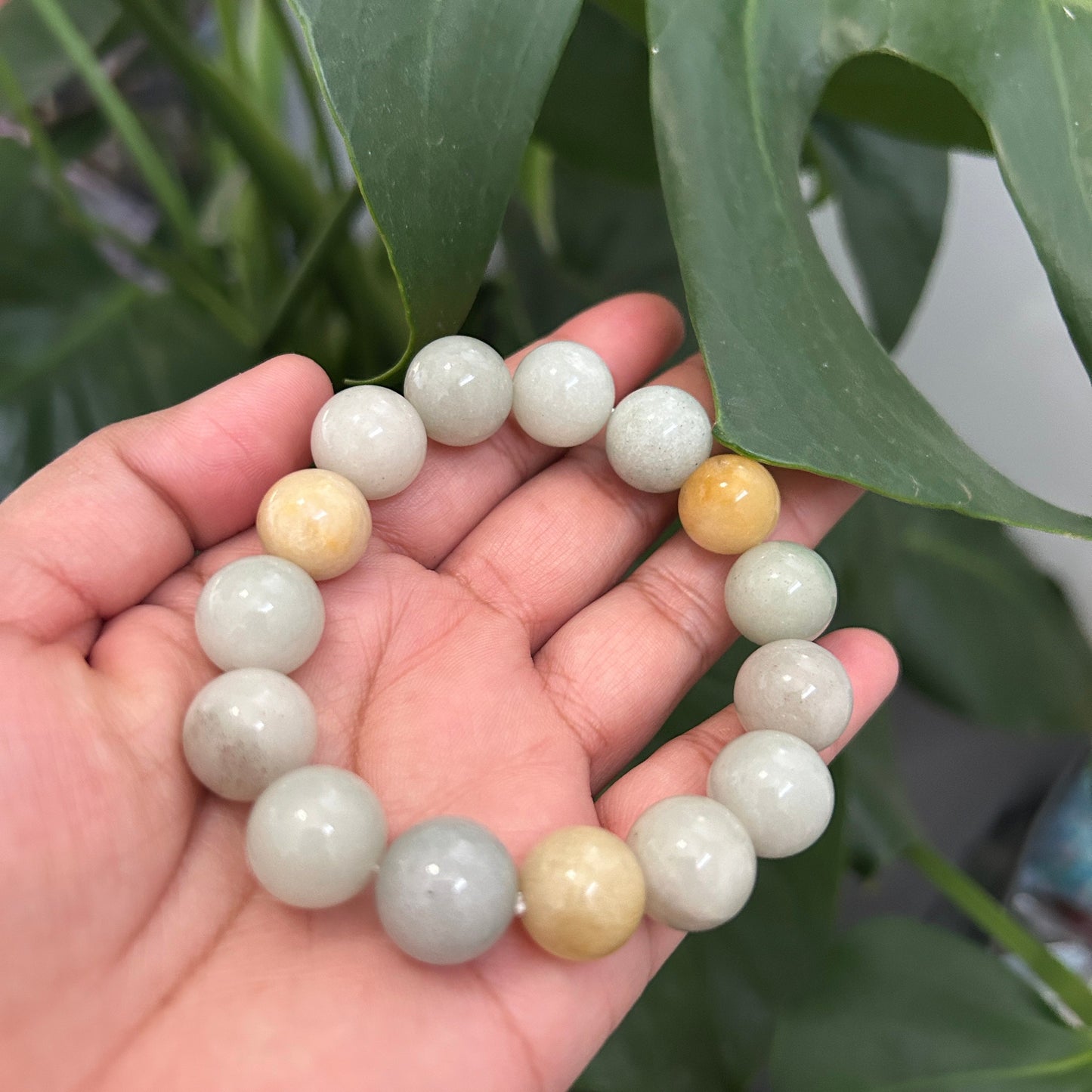Tricolor Jadeite Bangle: Good Fortune Collection