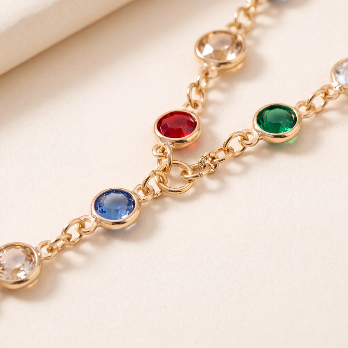 Rainbow Crystal Lariat Y-Necklace