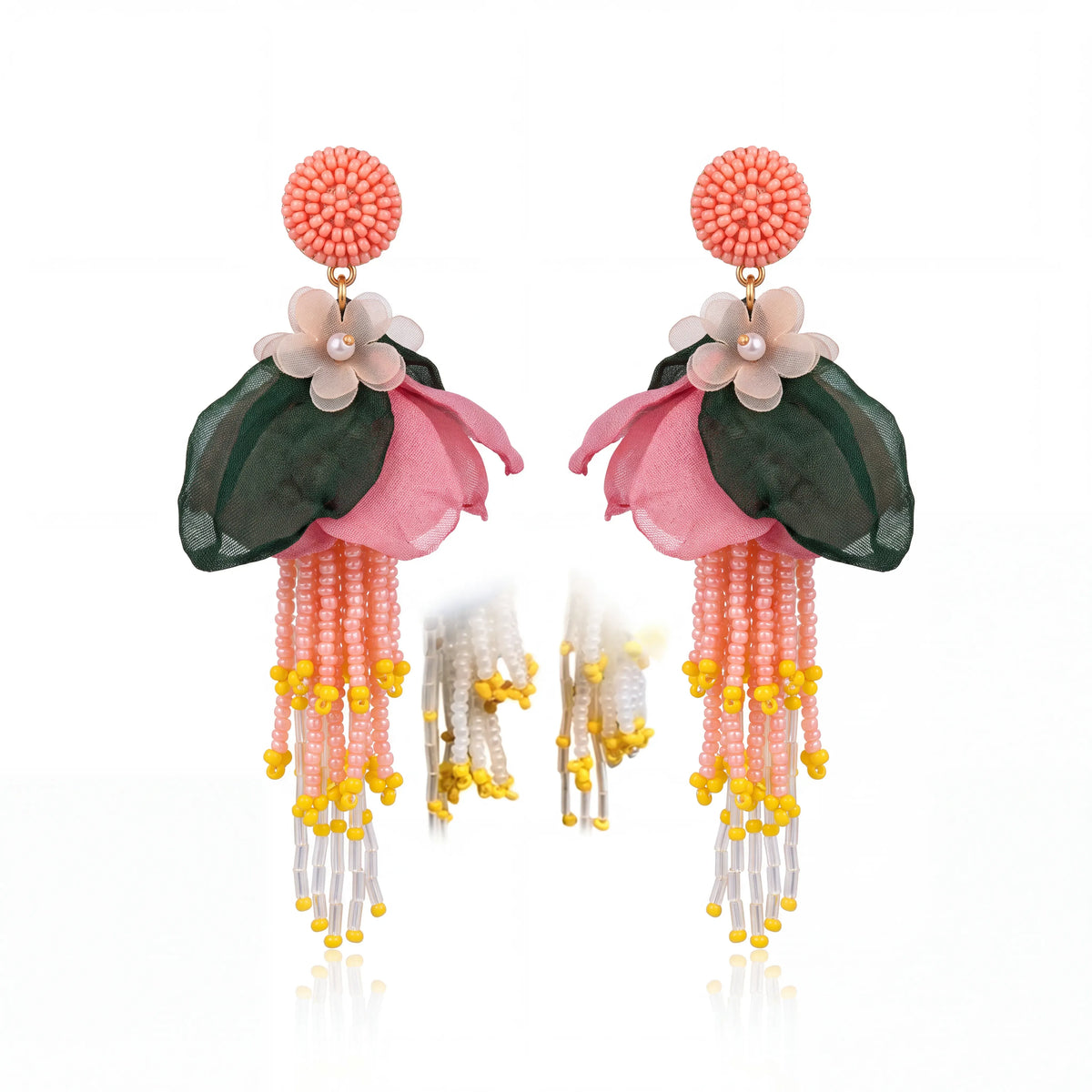 Sunshine Floral Tassel Drop Earrings