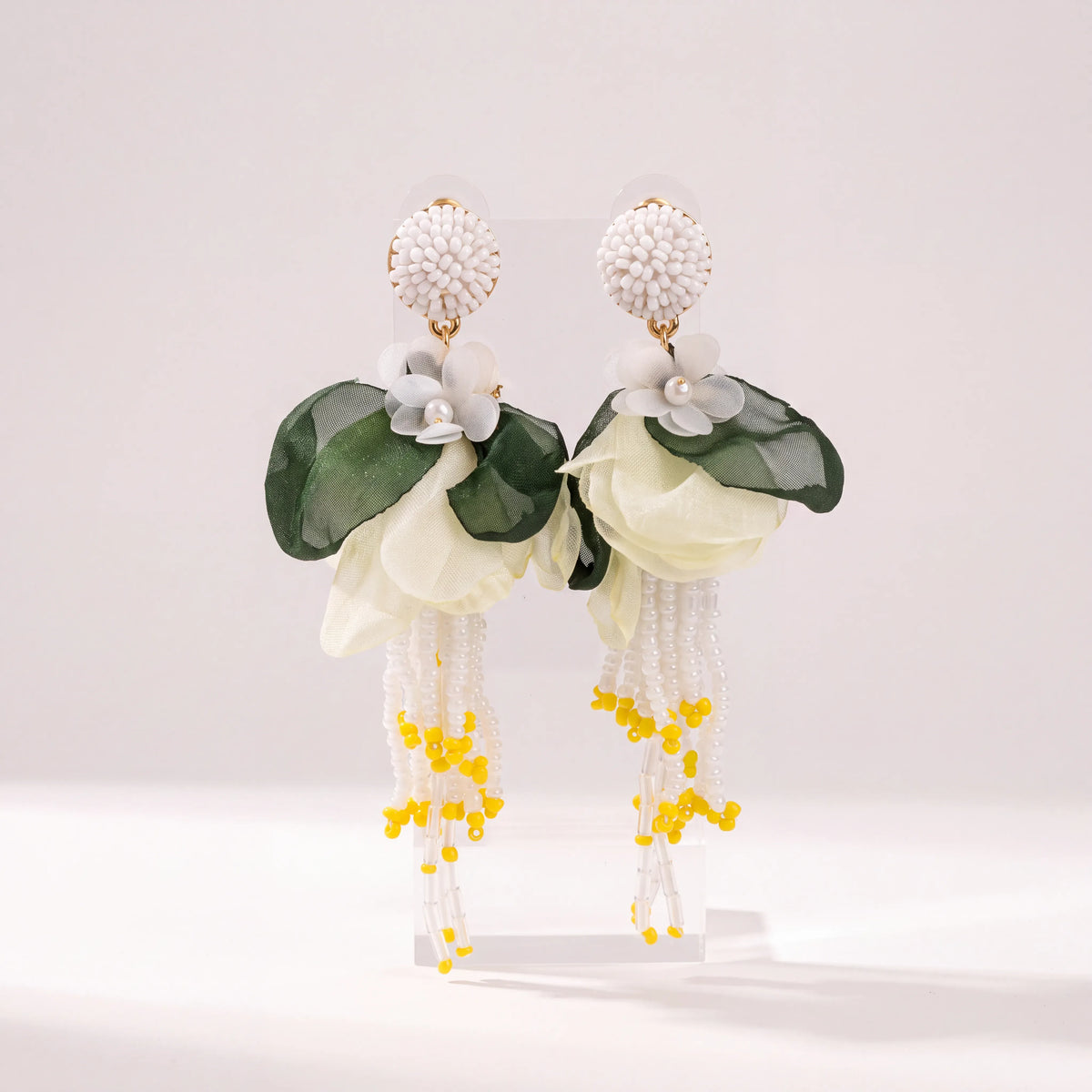 Sunshine Floral Tassel Drop Earrings