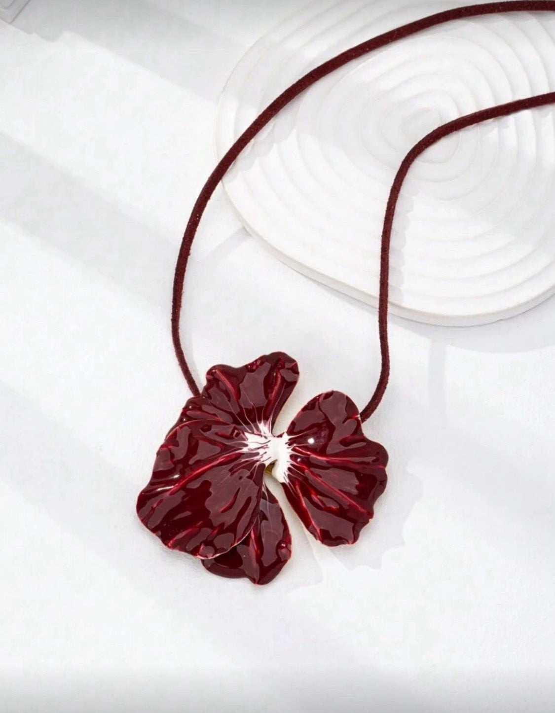 Hibiscus Flower Wrap Choker Necklace