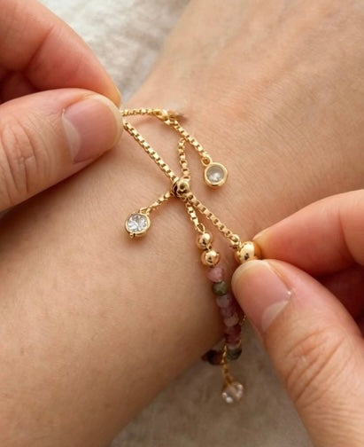 Tourmaline & Star Shell Pearl Bracelet