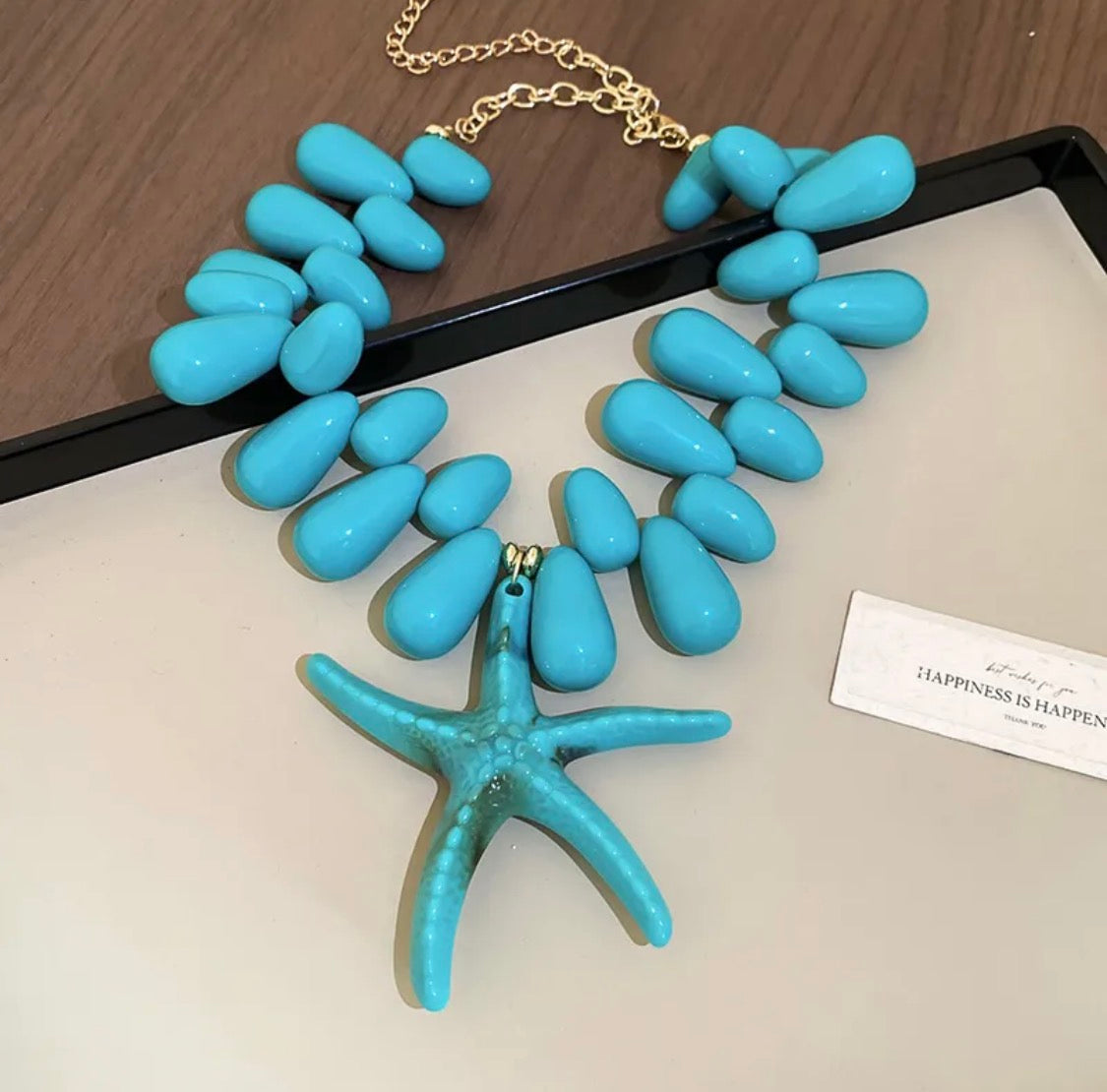 Turquoise Starfish Statement Necklace