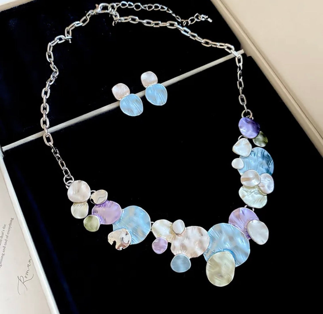 Aura of Pearl Statement Necklace & Earring Set