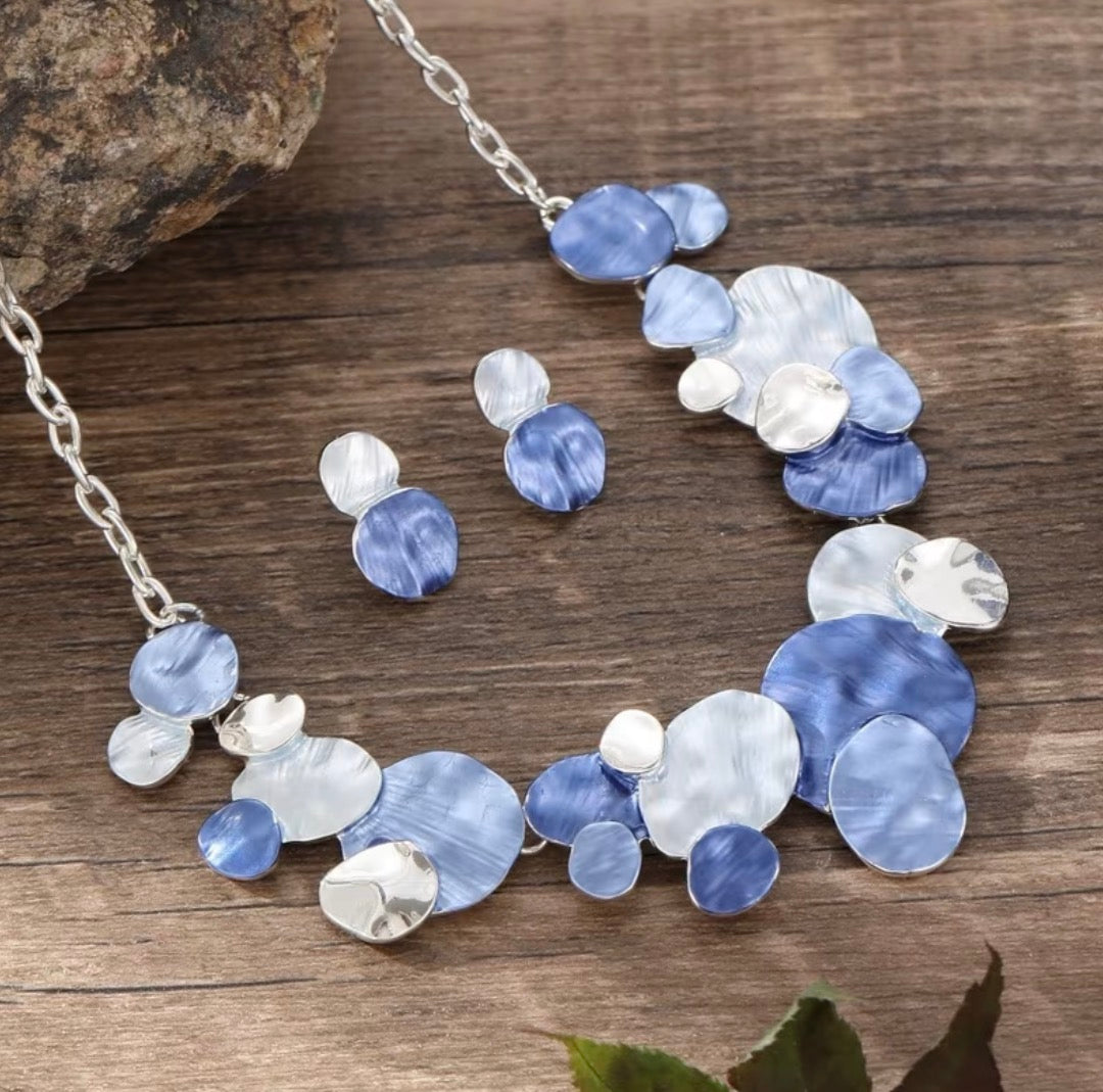 Aura of Pearl Statement Necklace & Earring Set