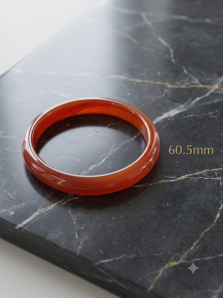 Carnelian Bangle Bracelet - Energy, Confidence S-XL wrist
