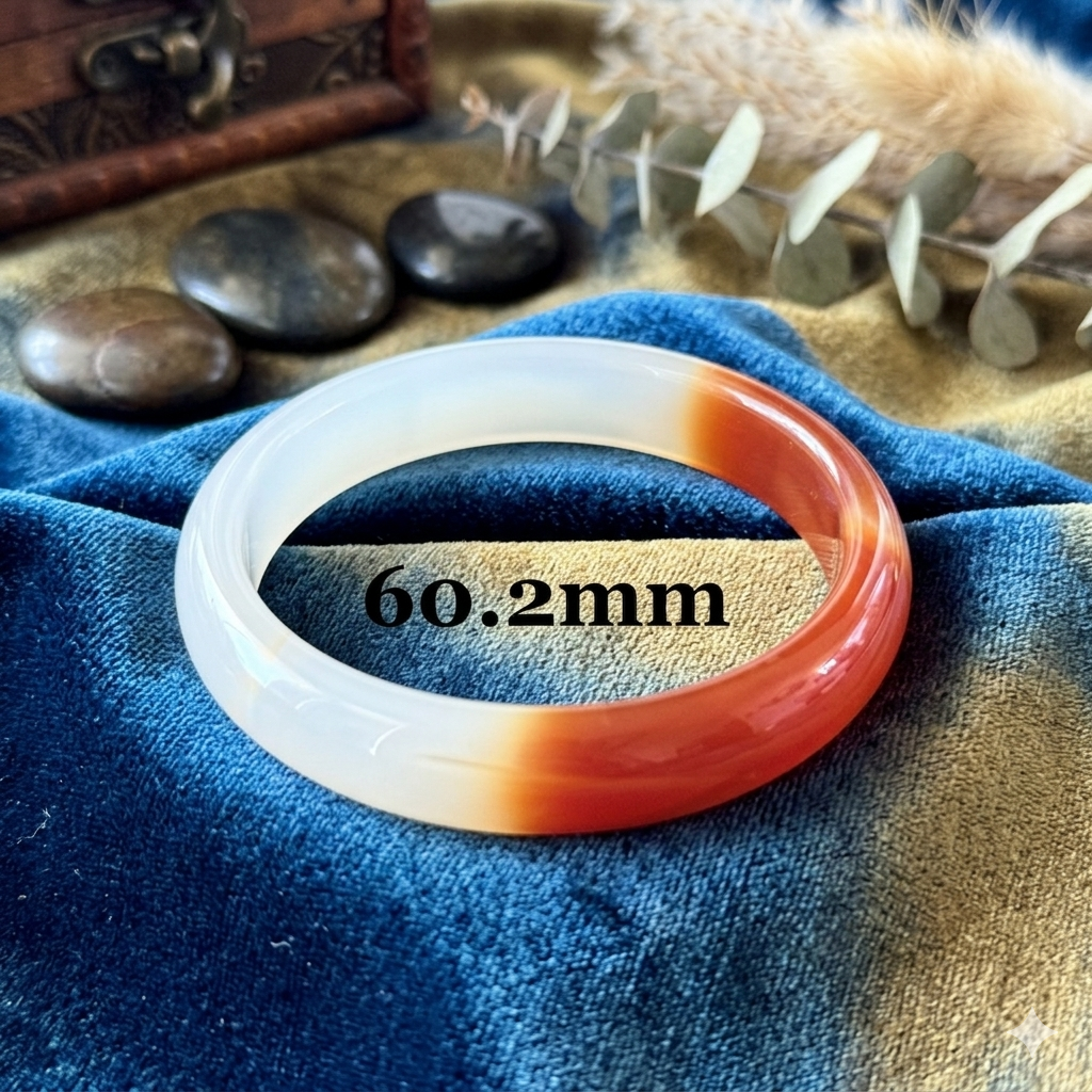 Carnelian Bangle Bracelet - Energy, Confidence S-XL wrist