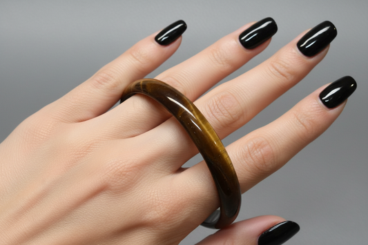 Brown Banded Agate Bangle