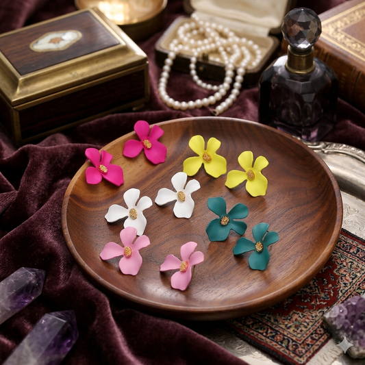 Flower Petal Stud Earrings