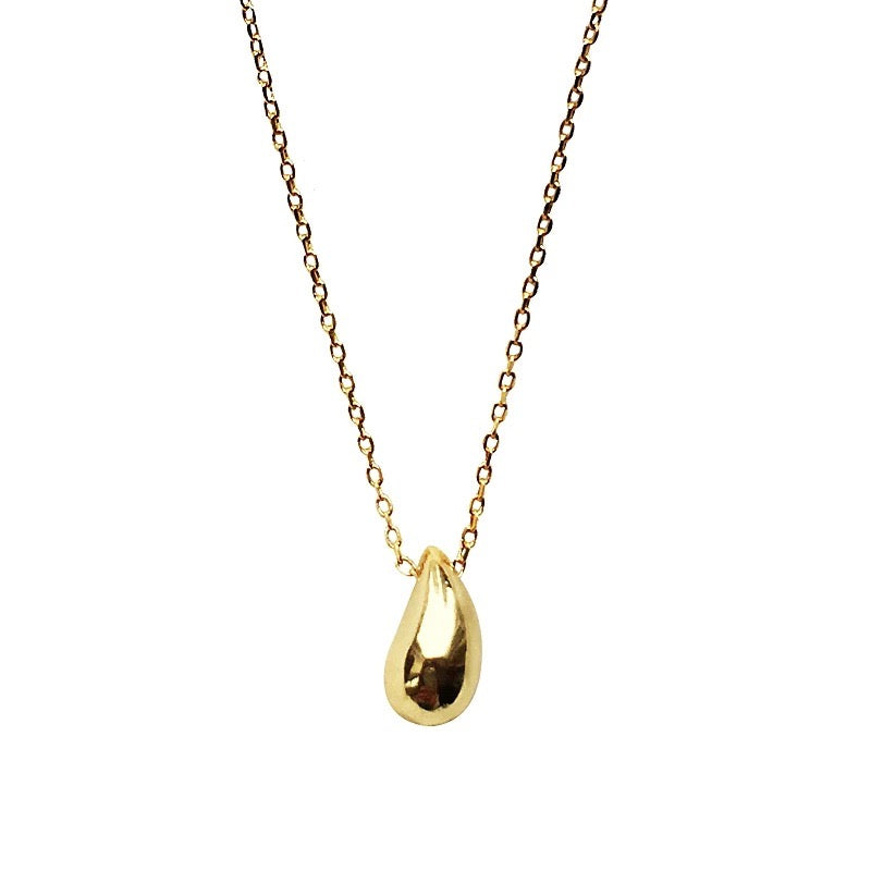 Gold Teardrop Pendant Necklace