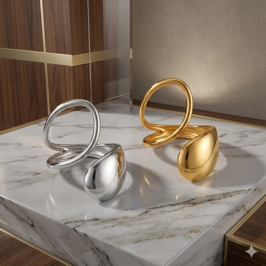Sculptural Dome Open Ring