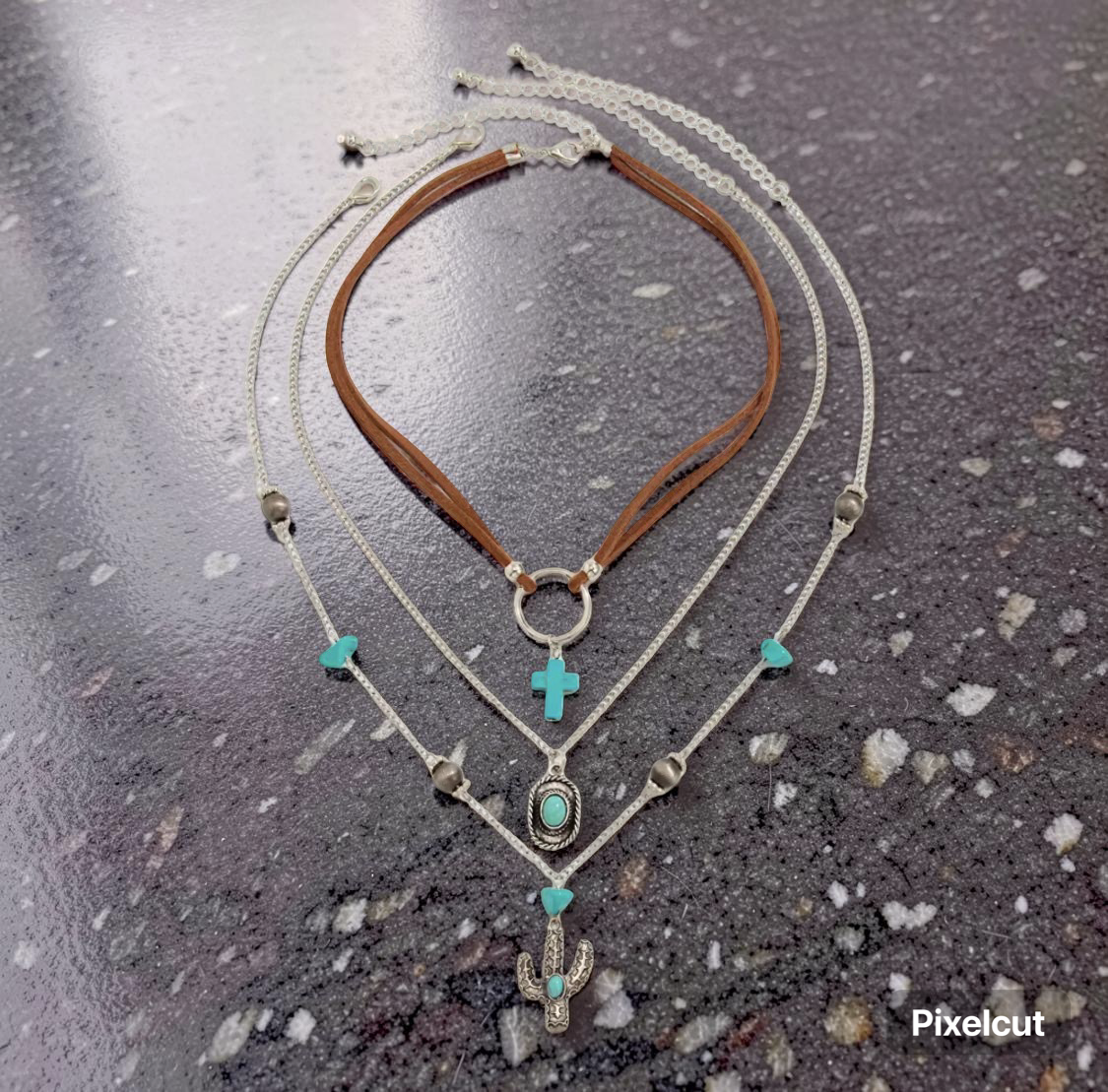 Turquoise Western Layered Necklace Set