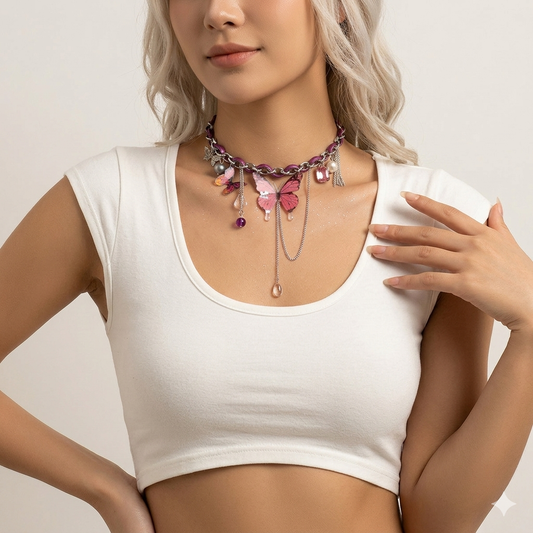 Charming Butterfly Choker Necklace