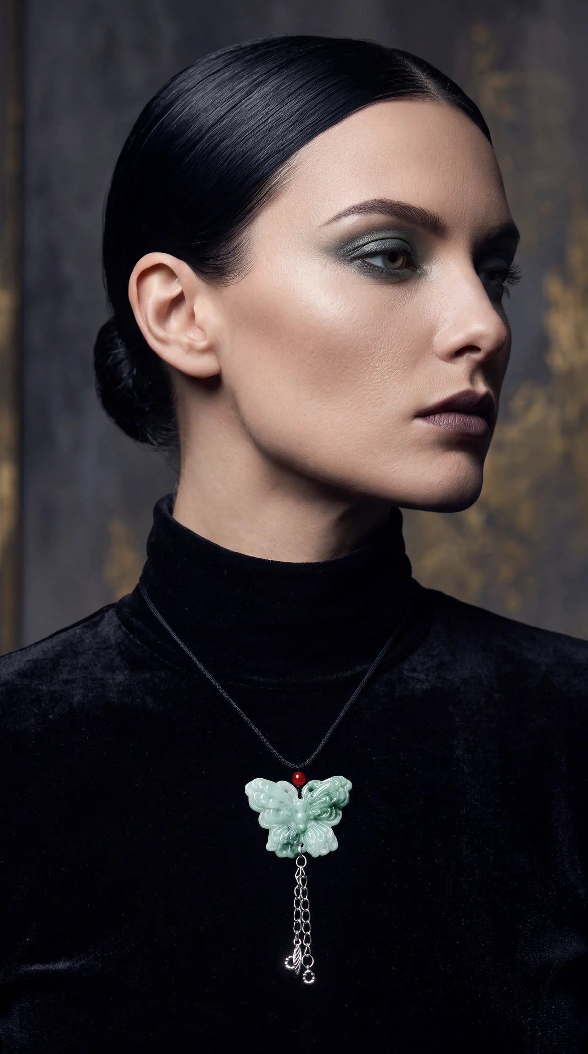 Jade Butterfly String Necklace