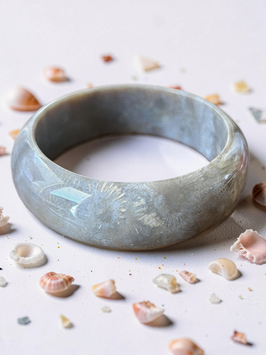 Coral Ocean Jade Gemstone Bangle