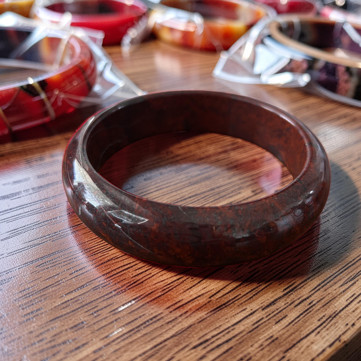 Deep Red Jasper Bangle