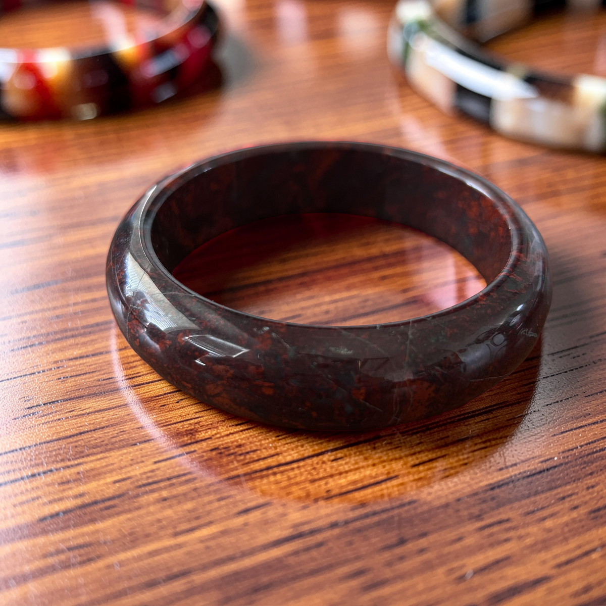 Deep Red Jasper Bangle
