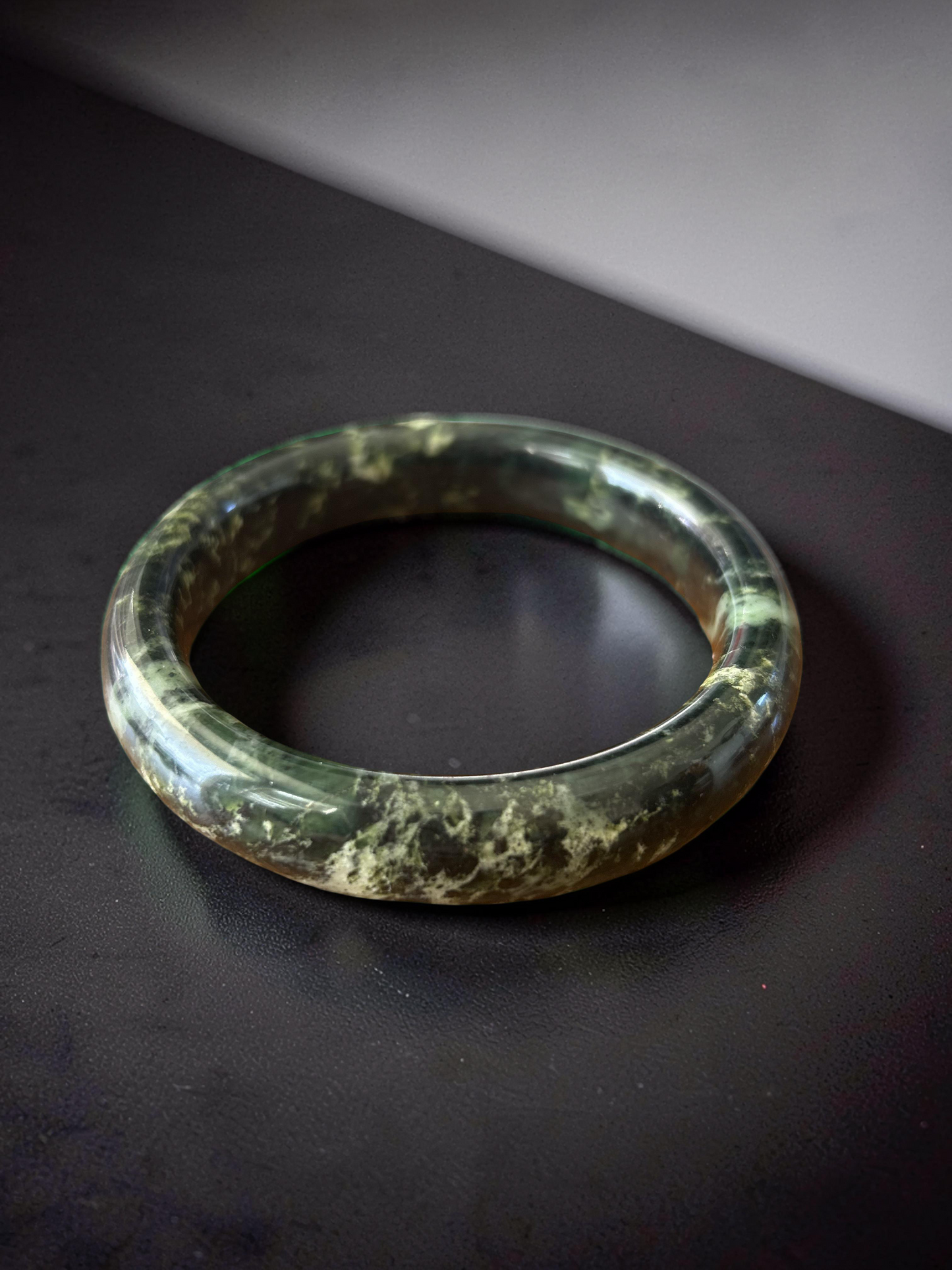 Nephrite Jade Nymph Bangle | Medicine King Stone