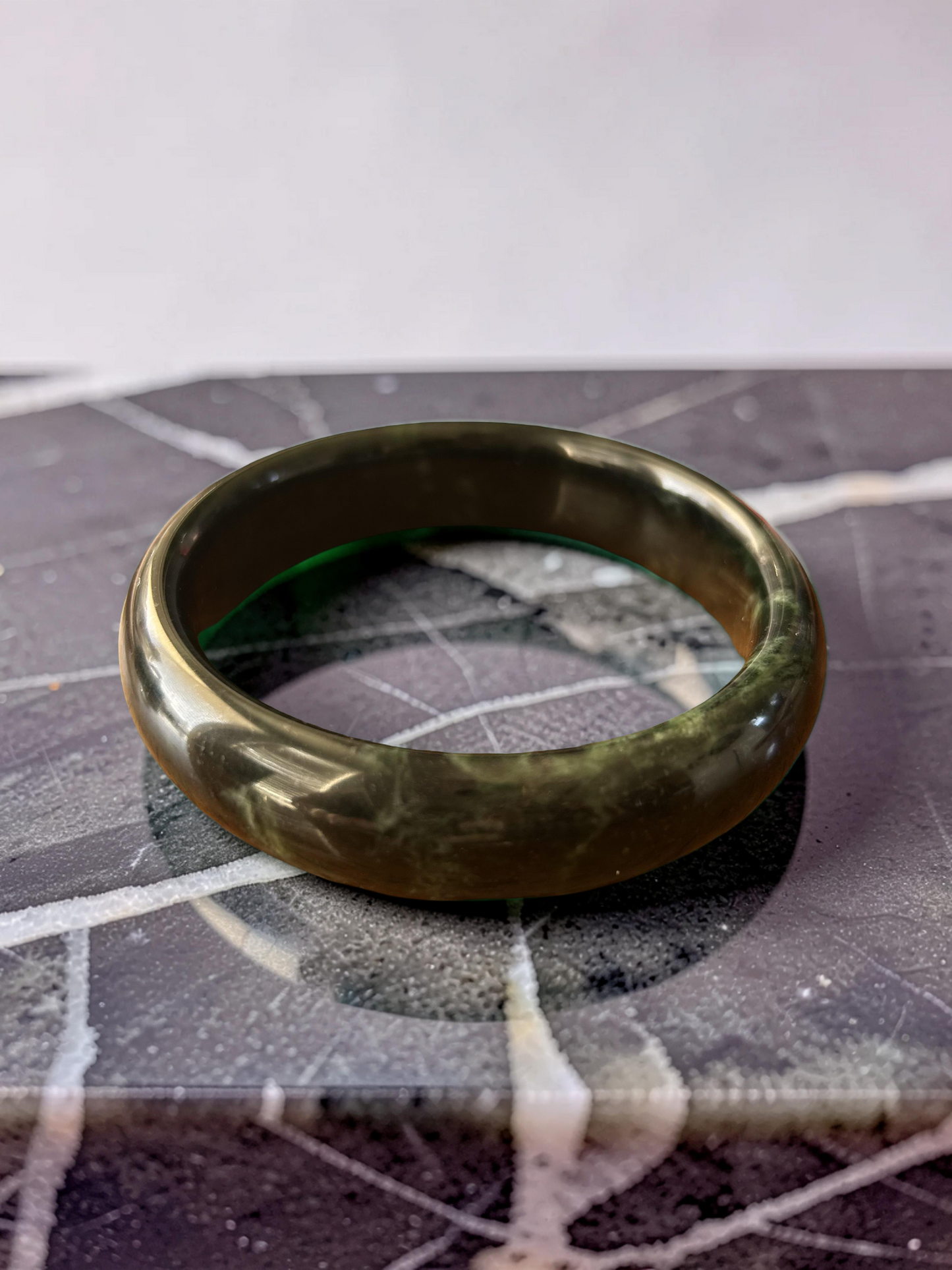Nephrite Jade Nymph Bangle | Medicine King Stone