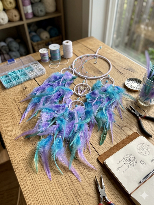 Purple and Blue Dream Catcher