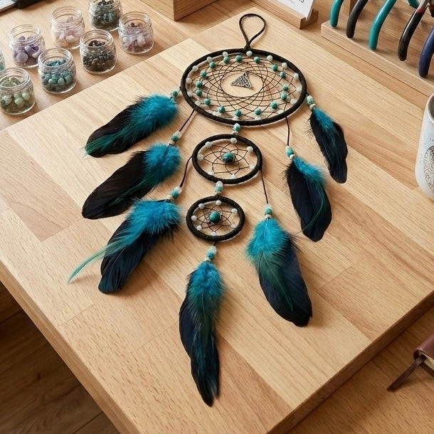 Celtic Blue and Black DreamCatcher