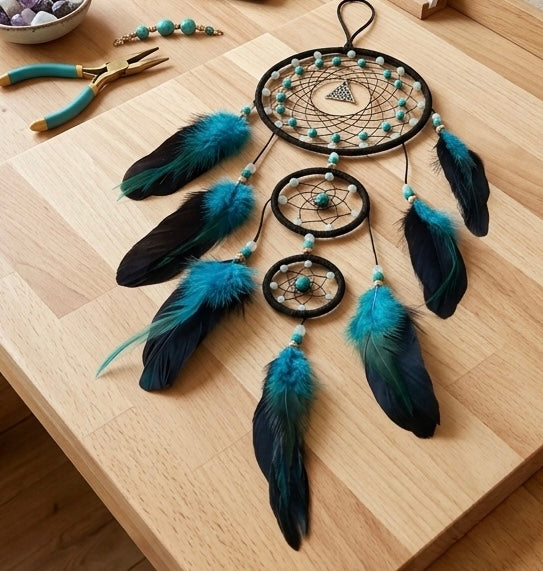 Celtic Blue and Black DreamCatcher