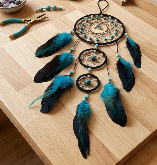 Celtic Blue and Black DreamCatcher