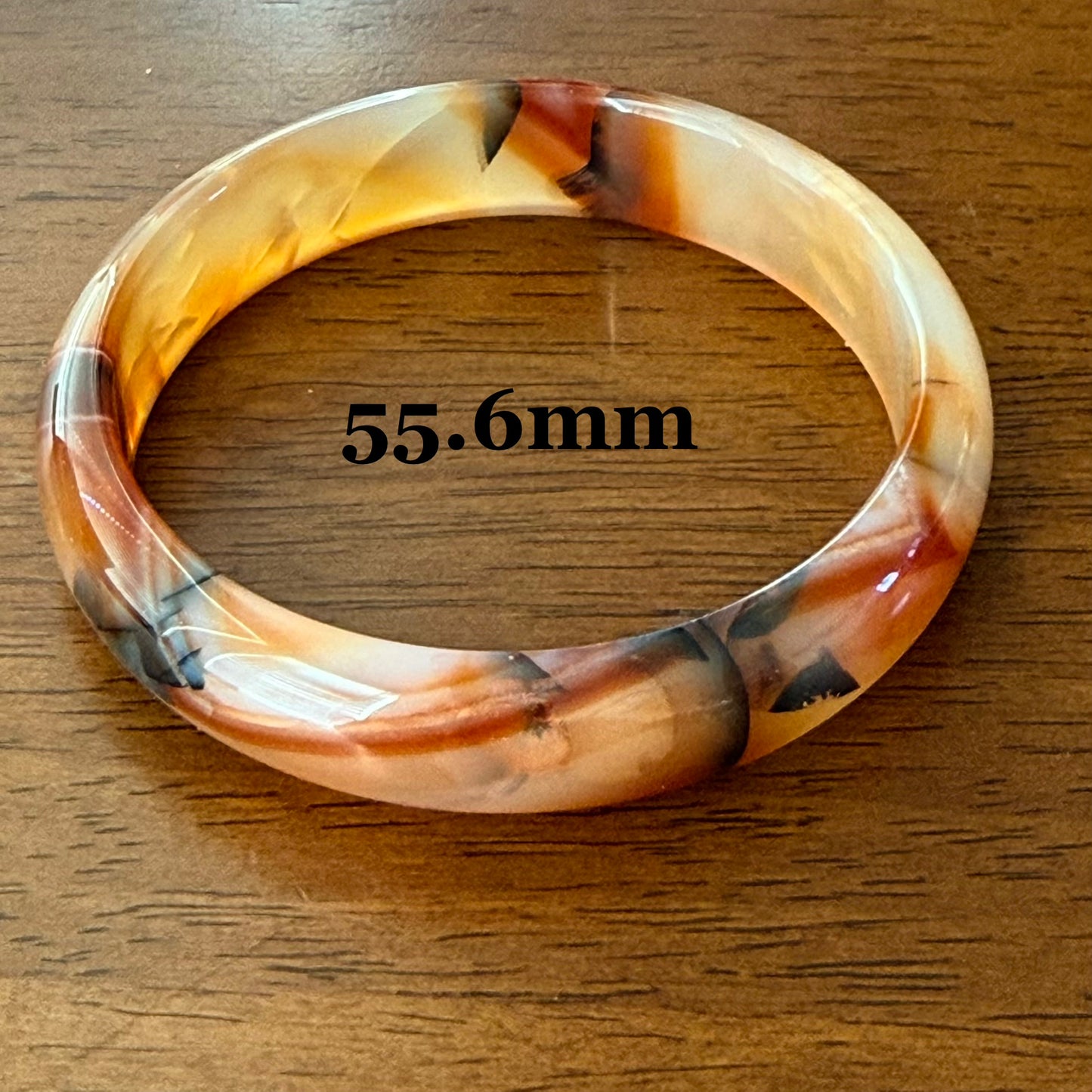 Natural Agate Bangle | Small Size Wrist | Soluna Gems™