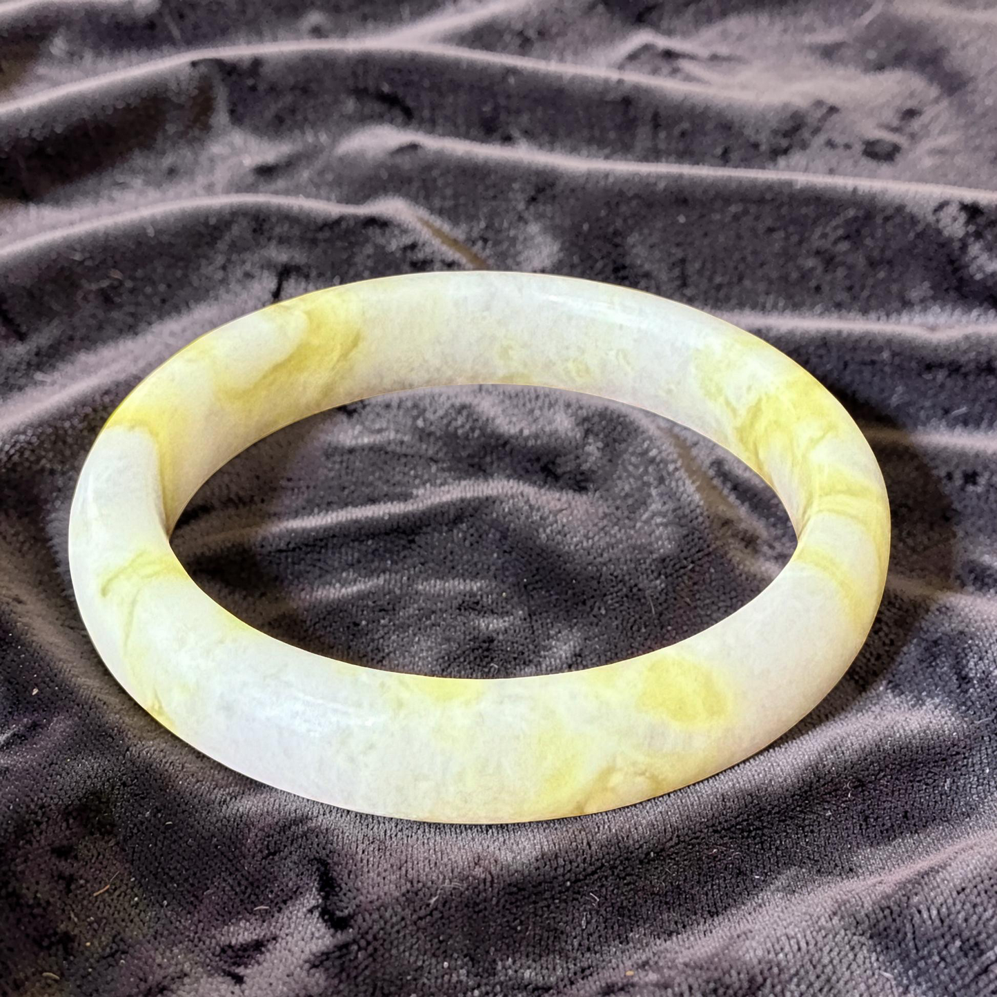 Cauliflower Jade Bangle Bracelet, Nephrite Jade