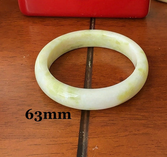 Cauliflower Jade Bangle Bracelet, Nephrite Jade