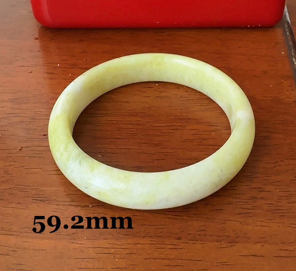 Cauliflower Jade Bangle Bracelet, Nephrite Jade