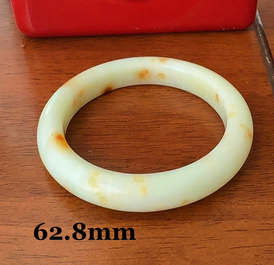 Cauliflower Jade Bangle Bracelet, Nephrite Jade