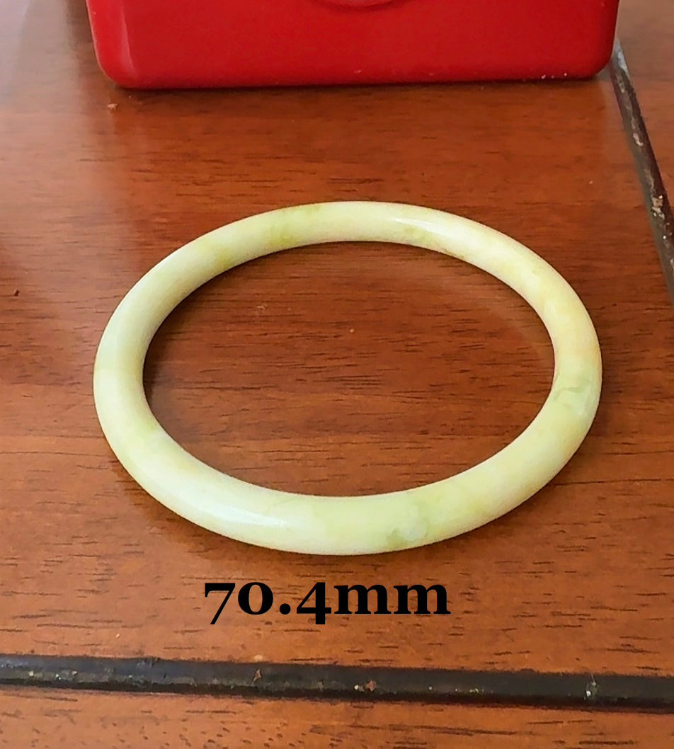 Cauliflower Jade Bangle Bracelet, Nephrite Jade