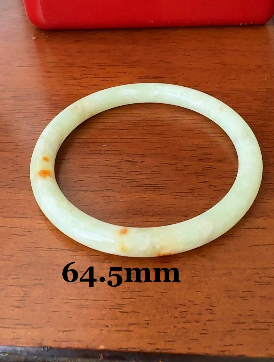 Cauliflower Jade Bangle Bracelet, Nephrite Jade