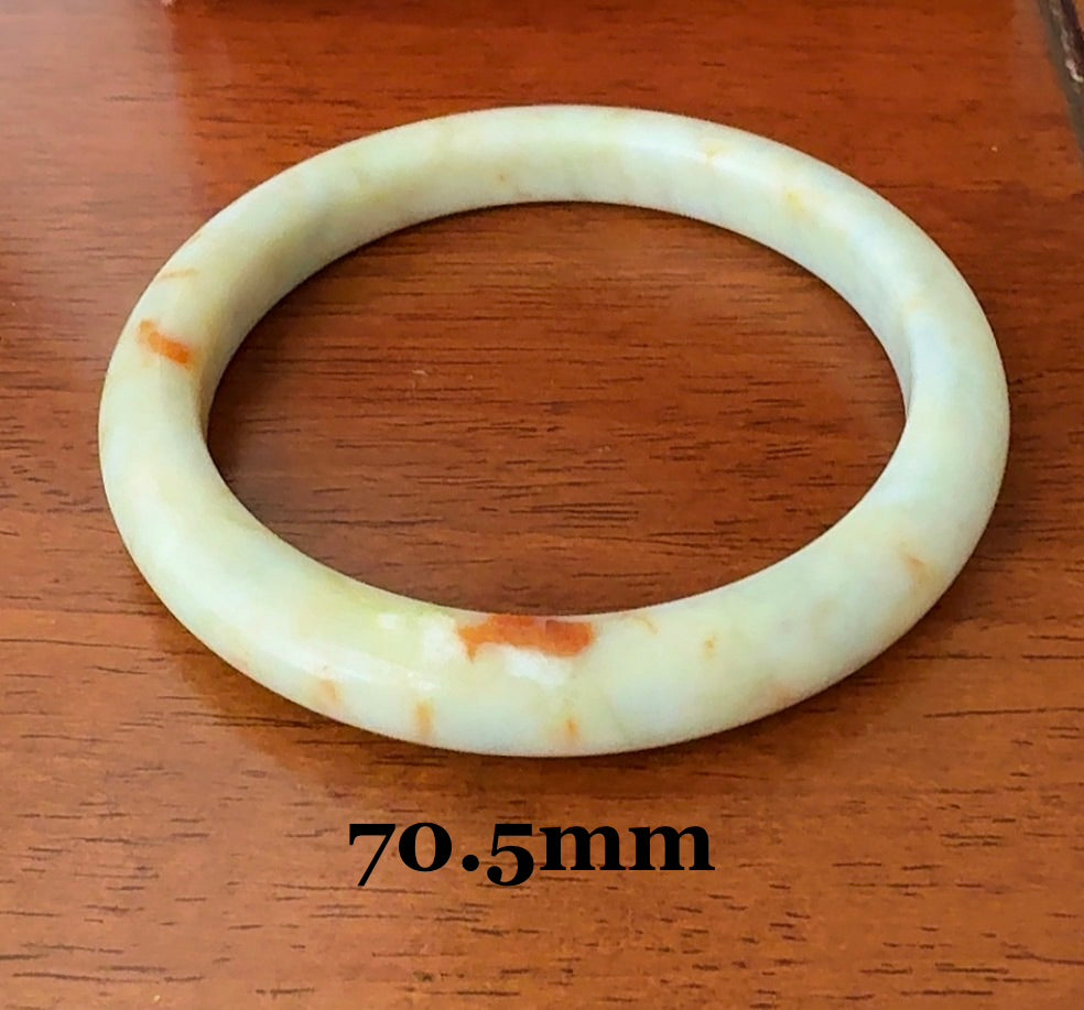 Cauliflower Jade Bangle Bracelet, Nephrite Jade