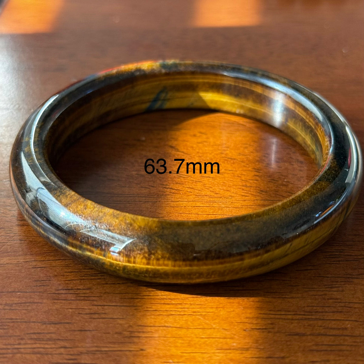 Natural Golden Tiger's Eye Bangle Bracelet