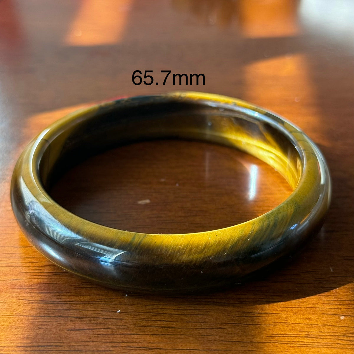 Natural Golden Tiger's Eye Bangle Bracelet