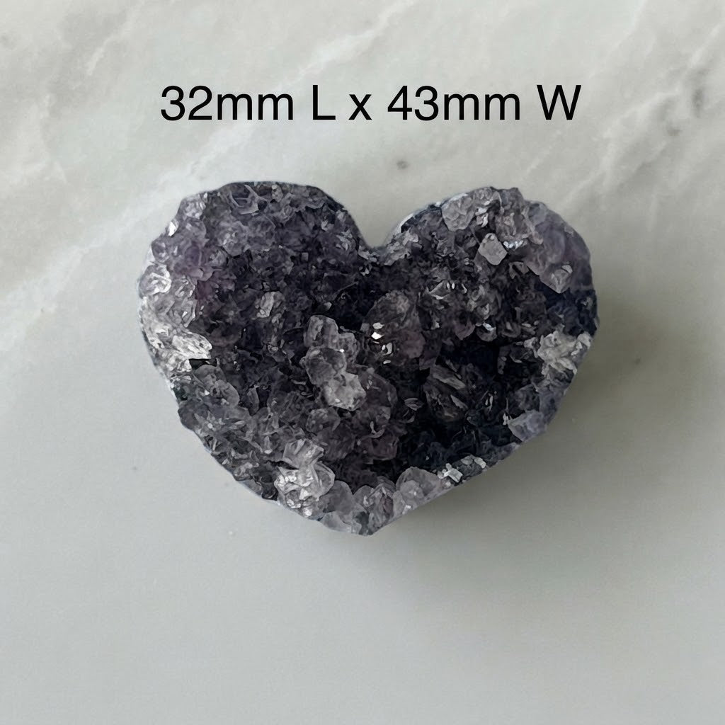 Amethyst Druzy Heart Cluster