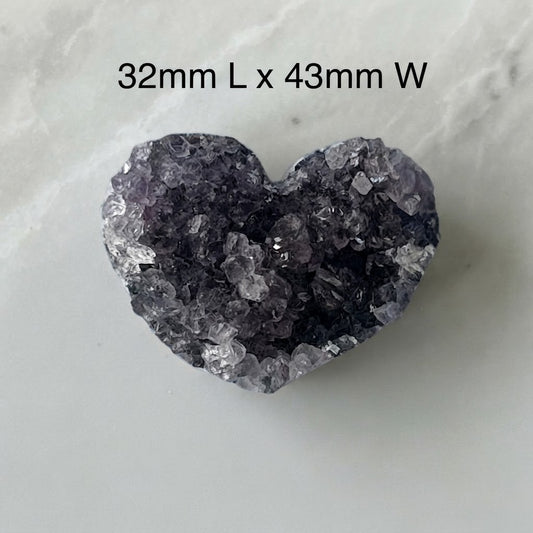 Amethyst Druzy Heart Cluster