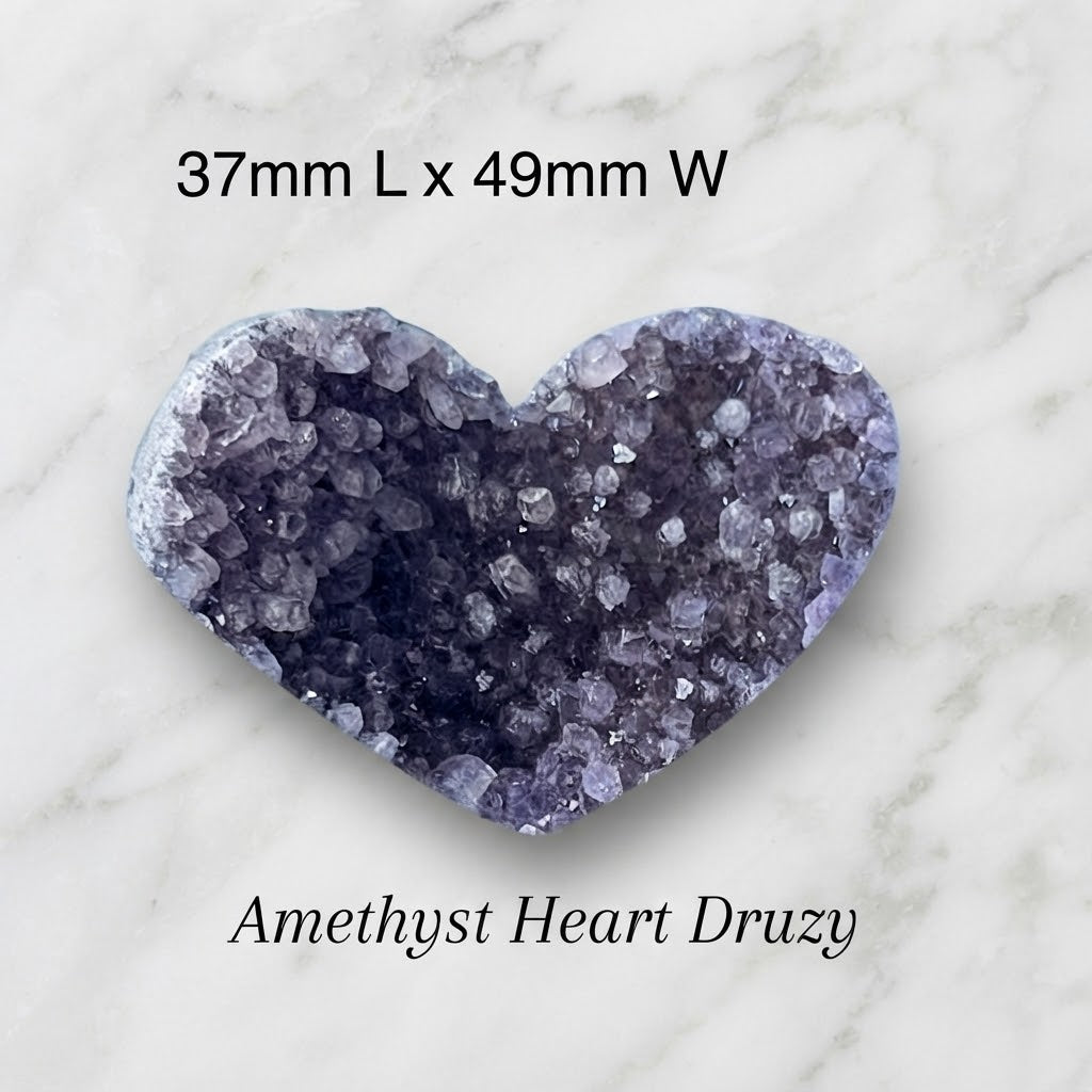 Amethyst Druzy Heart Cluster