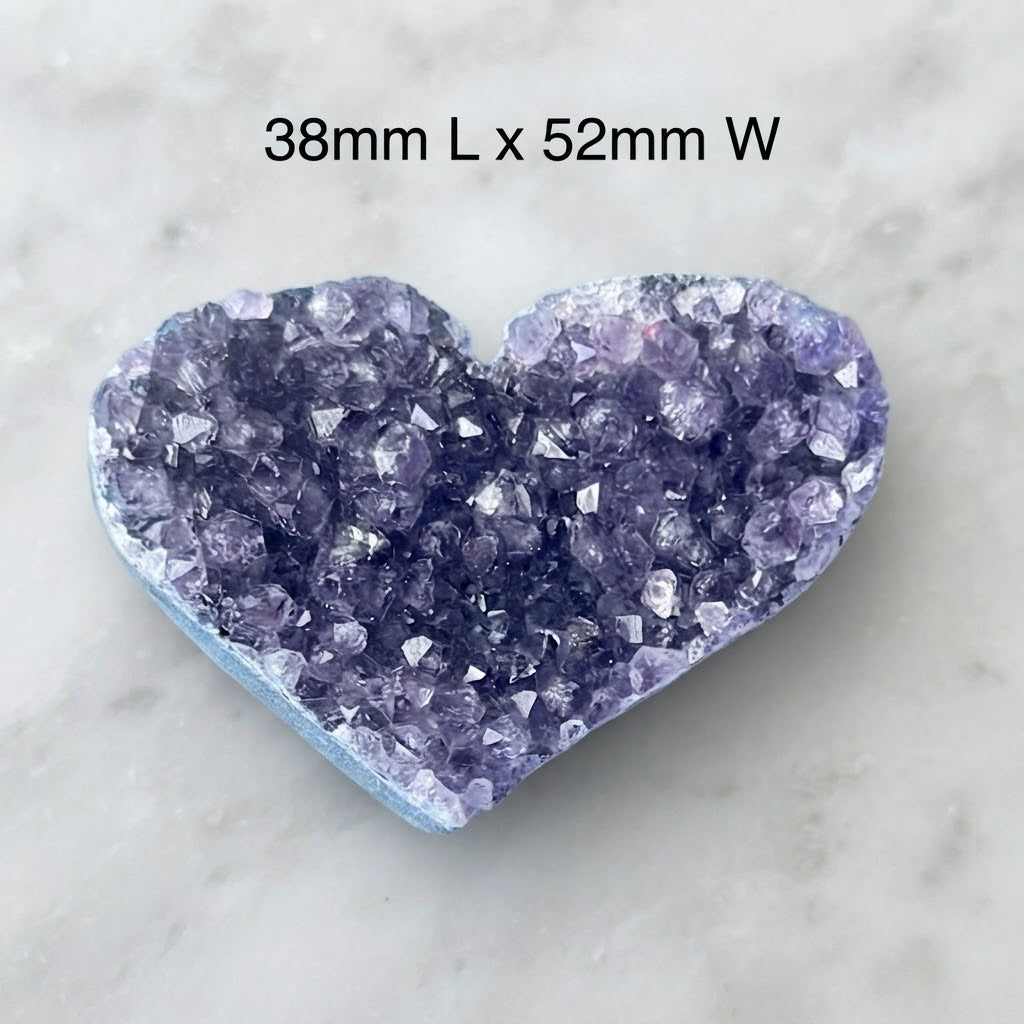 Amethyst Druzy Heart Cluster