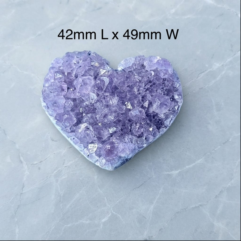Amethyst Druzy Heart Cluster